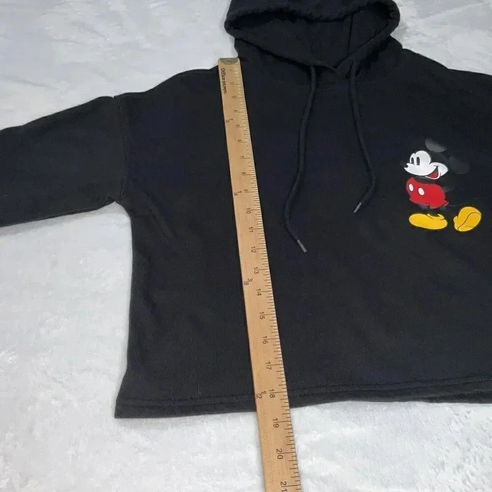 Disney Mickey Mouse Hoodie Youth Medium Black Sweatshirt Hooded Pullover